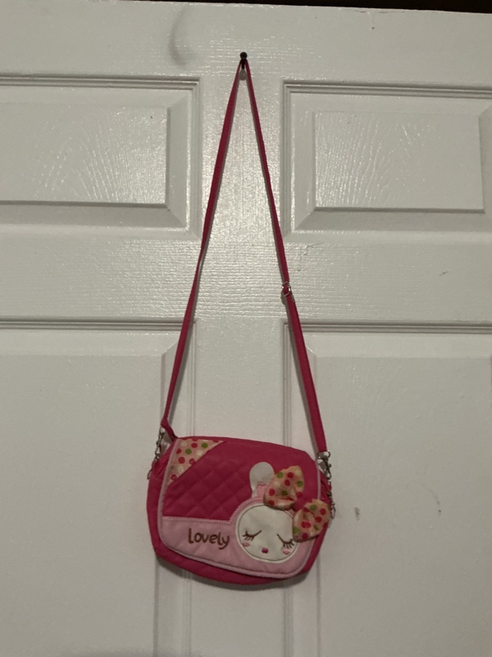 Pink 'Lovely' Bunny Crossbody Bag for Kids